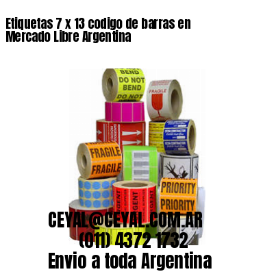 Etiquetas 7 x 13 codigo de barras en Mercado Libre Argentina