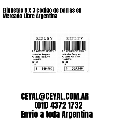 Etiquetas 8 x 3 codigo de barras en Mercado Libre Argentina