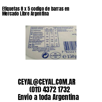 Etiquetas 8 x 5 codigo de barras en Mercado Libre Argentina