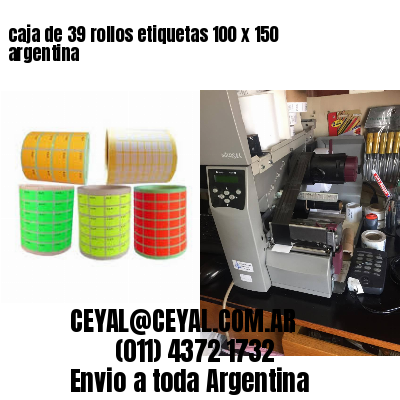 caja de 39 rollos etiquetas 100 x 150 argentina