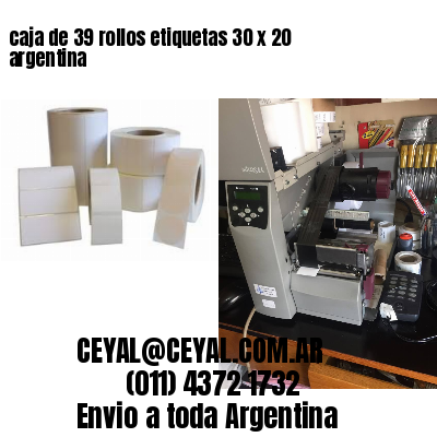 caja de 39 rollos etiquetas 30 x 20 argentina