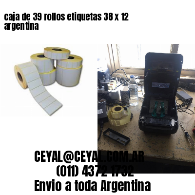 caja de 39 rollos etiquetas 38 x 12 argentina