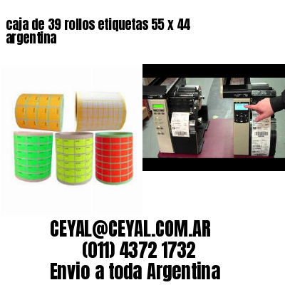caja de 39 rollos etiquetas 55 x 44 argentina