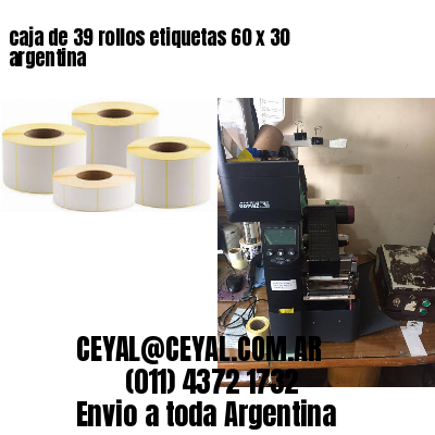 caja de 39 rollos etiquetas 60 x 30 argentina