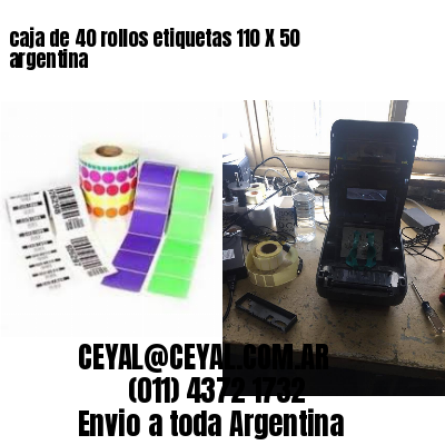 caja de 40 rollos etiquetas 110 X 50 argentina