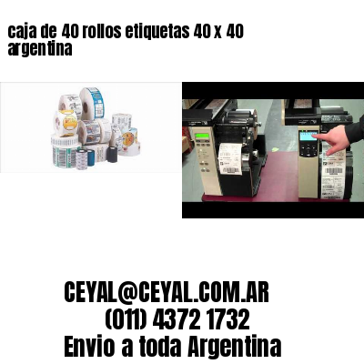 caja de 40 rollos etiquetas 40 x 40 argentina