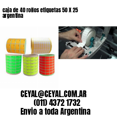 caja de 40 rollos etiquetas 50 X 25 argentina