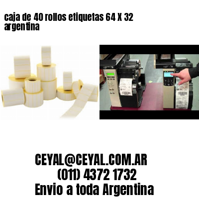 caja de 40 rollos etiquetas 64 X 32 argentina