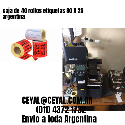caja de 40 rollos etiquetas 80 X 25 argentina