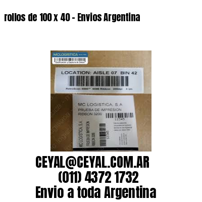 rollos de 100 x 40 - Envios Argentina