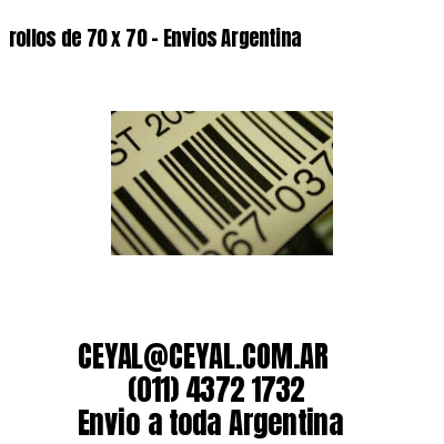 rollos de 70 x 70 - Envios Argentina