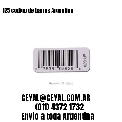 125 codigo de barras Argentina