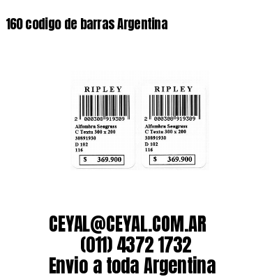 160 codigo de barras Argentina