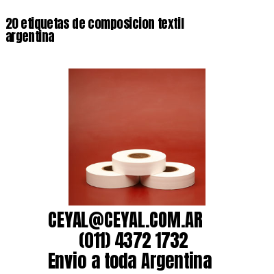 20 etiquetas de composicion textil argentina