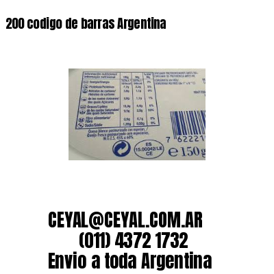 200 codigo de barras Argentina
