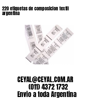 220 etiquetas de composicion textil argentina