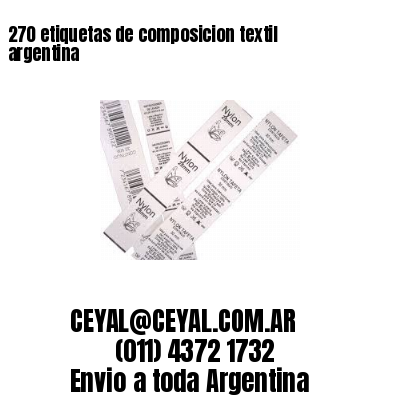 270 etiquetas de composicion textil argentina