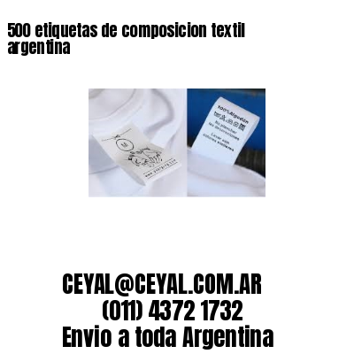 500 etiquetas de composicion textil argentina
