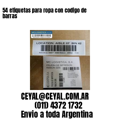 54 etiquetas para ropa con codigo de barras