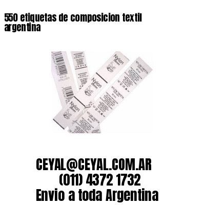550 etiquetas de composicion textil argentina