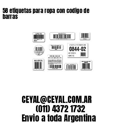 58 etiquetas para ropa con codigo de barras
