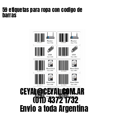 59 etiquetas para ropa con codigo de barras