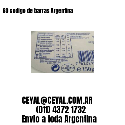 60 codigo de barras Argentina