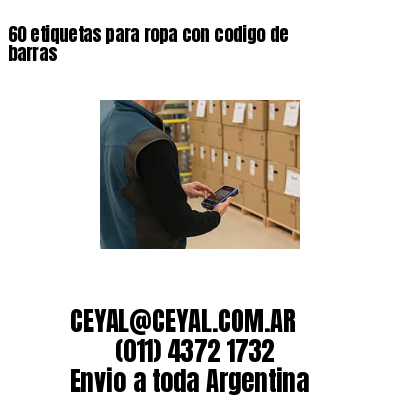 60 etiquetas para ropa con codigo de barras