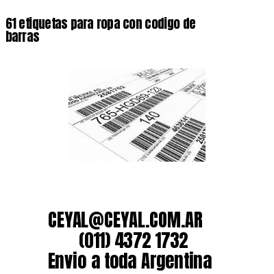 61 etiquetas para ropa con codigo de barras