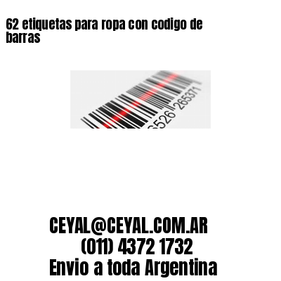 62 etiquetas para ropa con codigo de barras