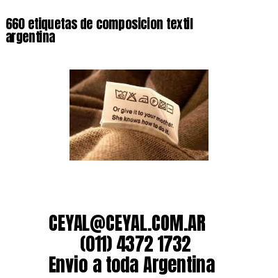 660 etiquetas de composicion textil argentina