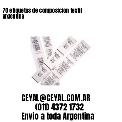 70 etiquetas de composicion textil argentina