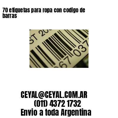 70 etiquetas para ropa con codigo de barras