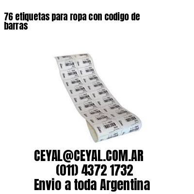 76 etiquetas para ropa con codigo de barras