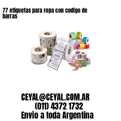 77 etiquetas para ropa con codigo de barras
