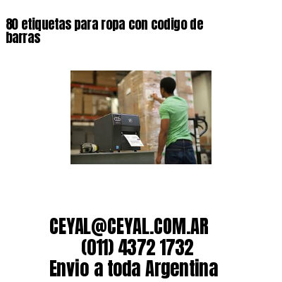 80 etiquetas para ropa con codigo de barras