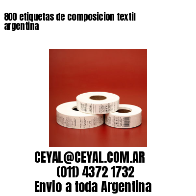 800 etiquetas de composicion textil argentina