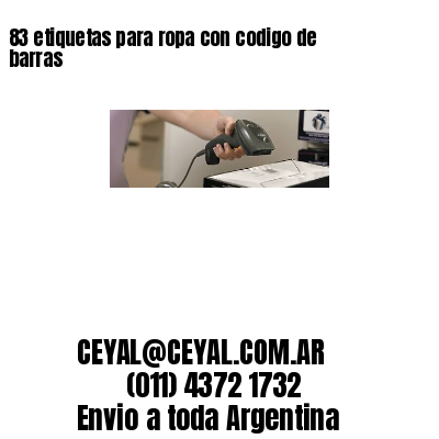 83 etiquetas para ropa con codigo de barras
