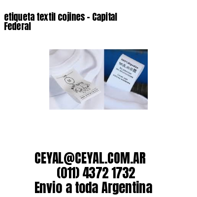 etiqueta textil cojines – Capital Federal