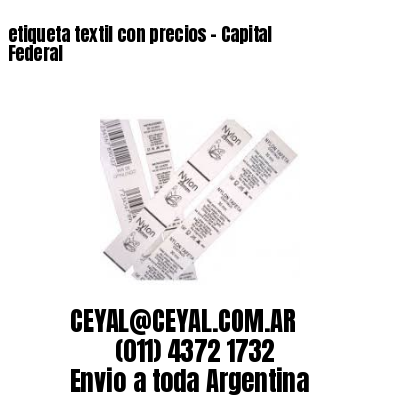 etiqueta textil con precios – Capital Federal