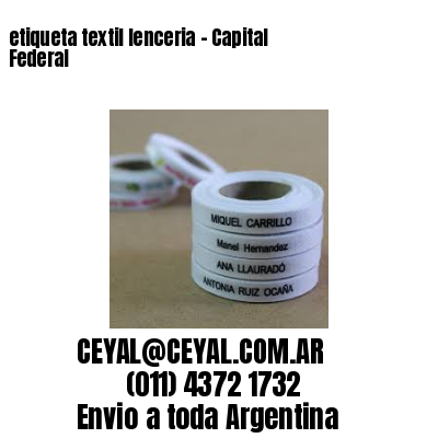 etiqueta textil lenceria – Capital Federal