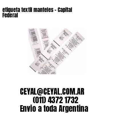 etiqueta textil manteles – Capital Federal