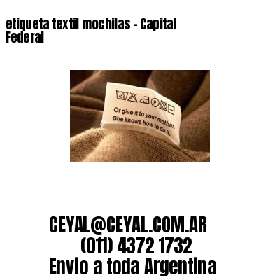 etiqueta textil mochilas – Capital Federal