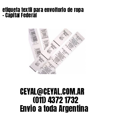 etiqueta textil para envoltorio de ropa – Capital Federal