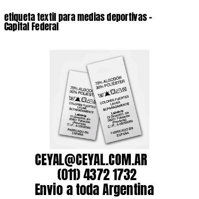 etiqueta textil para medias deportivas – Capital Federal