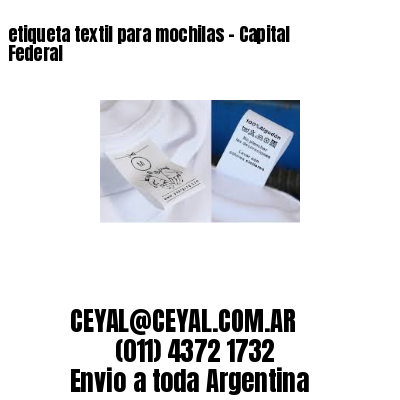 etiqueta textil para mochilas – Capital Federal