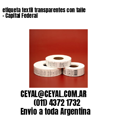 etiqueta textil transparentes con talle – Capital Federal