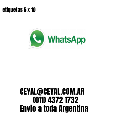 etiquetas 5 x 10