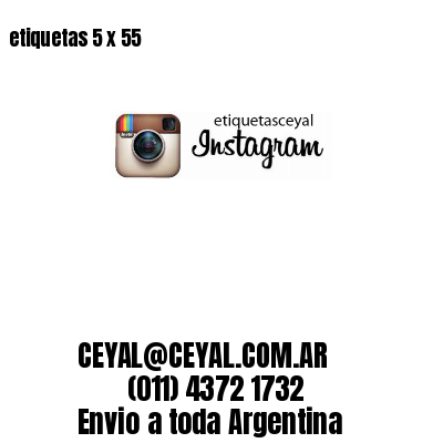 etiquetas 5 x 55