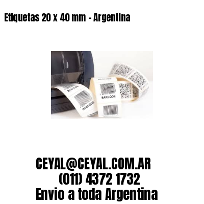 Etiquetas 20 x 40 mm – Argentina